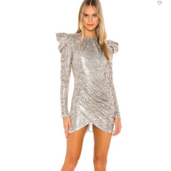 Michael Costello Dresses & Skirts - x REVOLVE Hugh Mini Dress Brown Snake Michael Costello